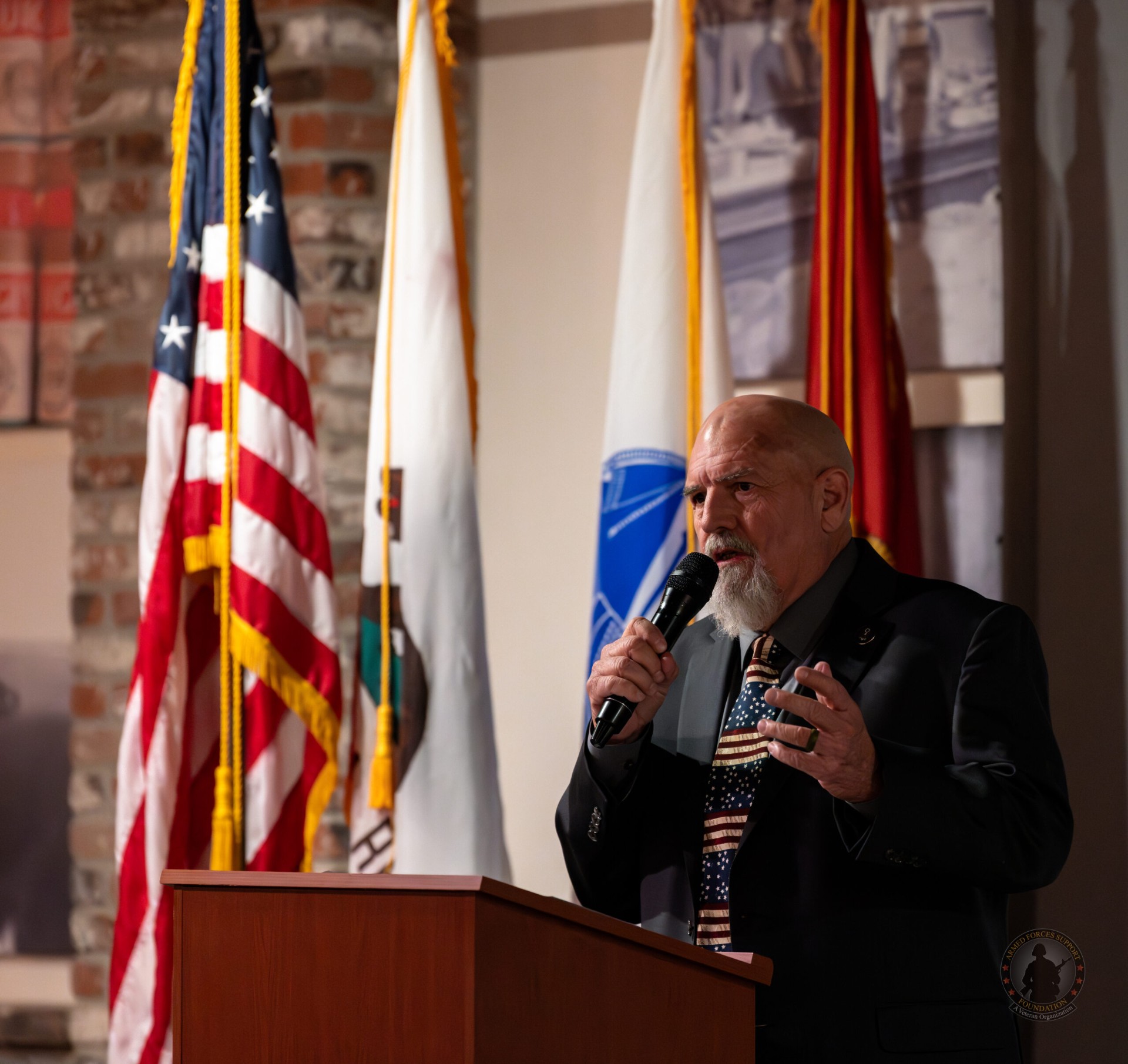 Veterans and volunteers at a community event